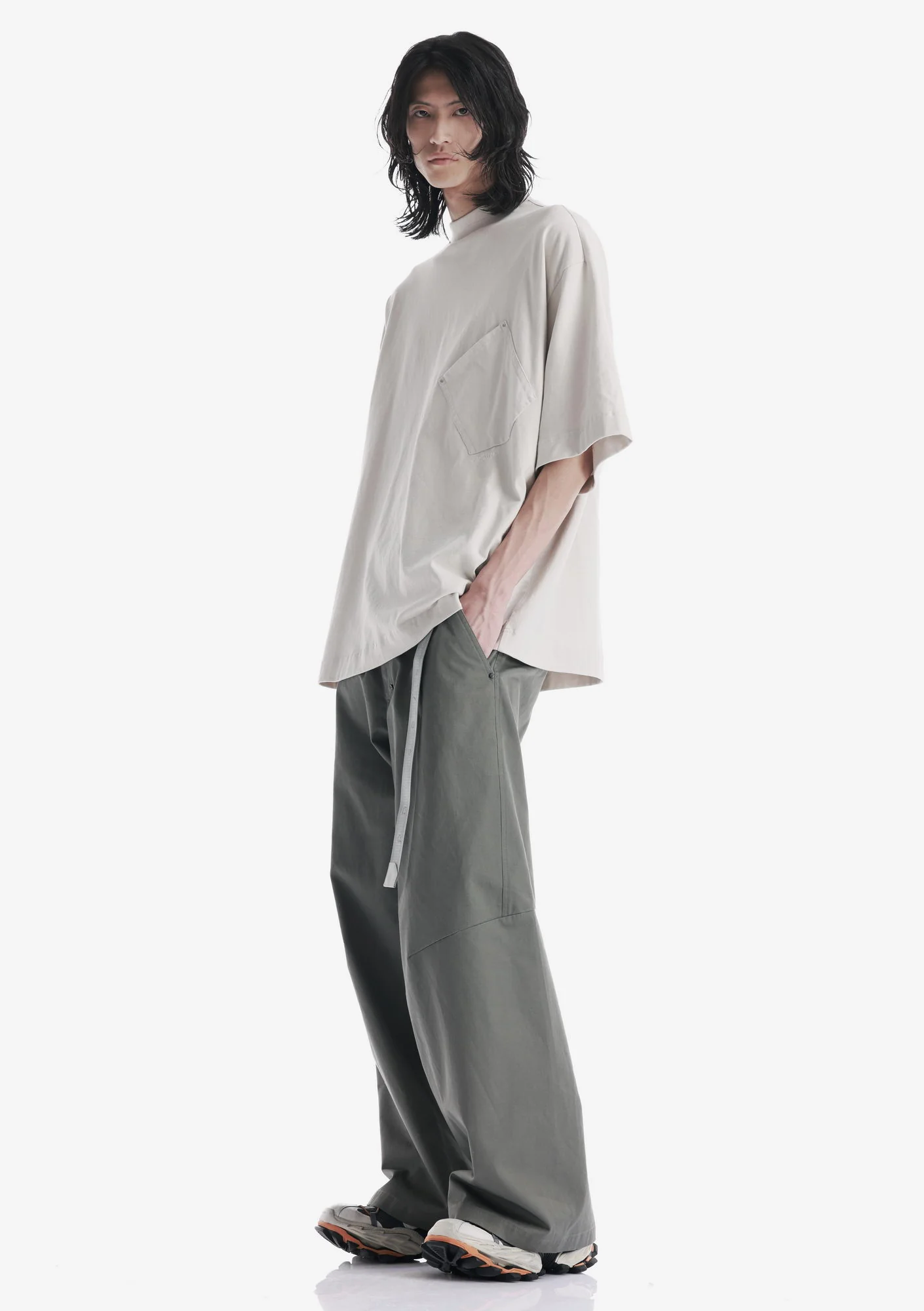 Angled Pocket Oversized T-Shirt Tm124 - Image 27