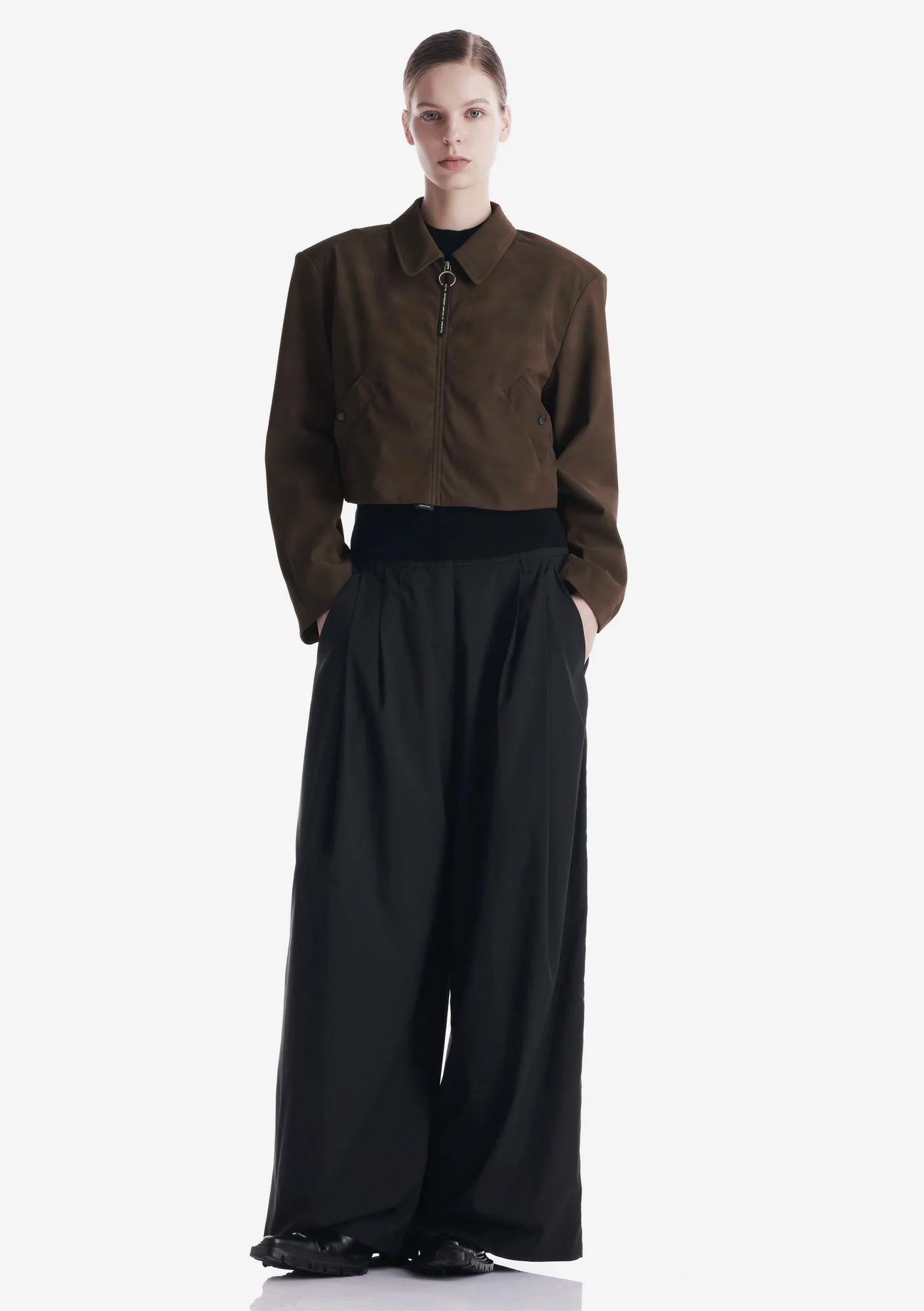 AXIS Eco Suede Cropped Jacket Qw576 - Image 2