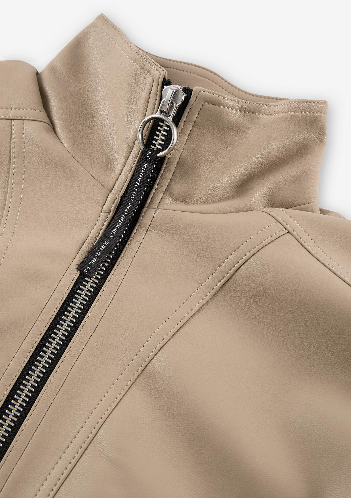 RUANG Faux Leather Bomber Jacket Qw519 - Image 25