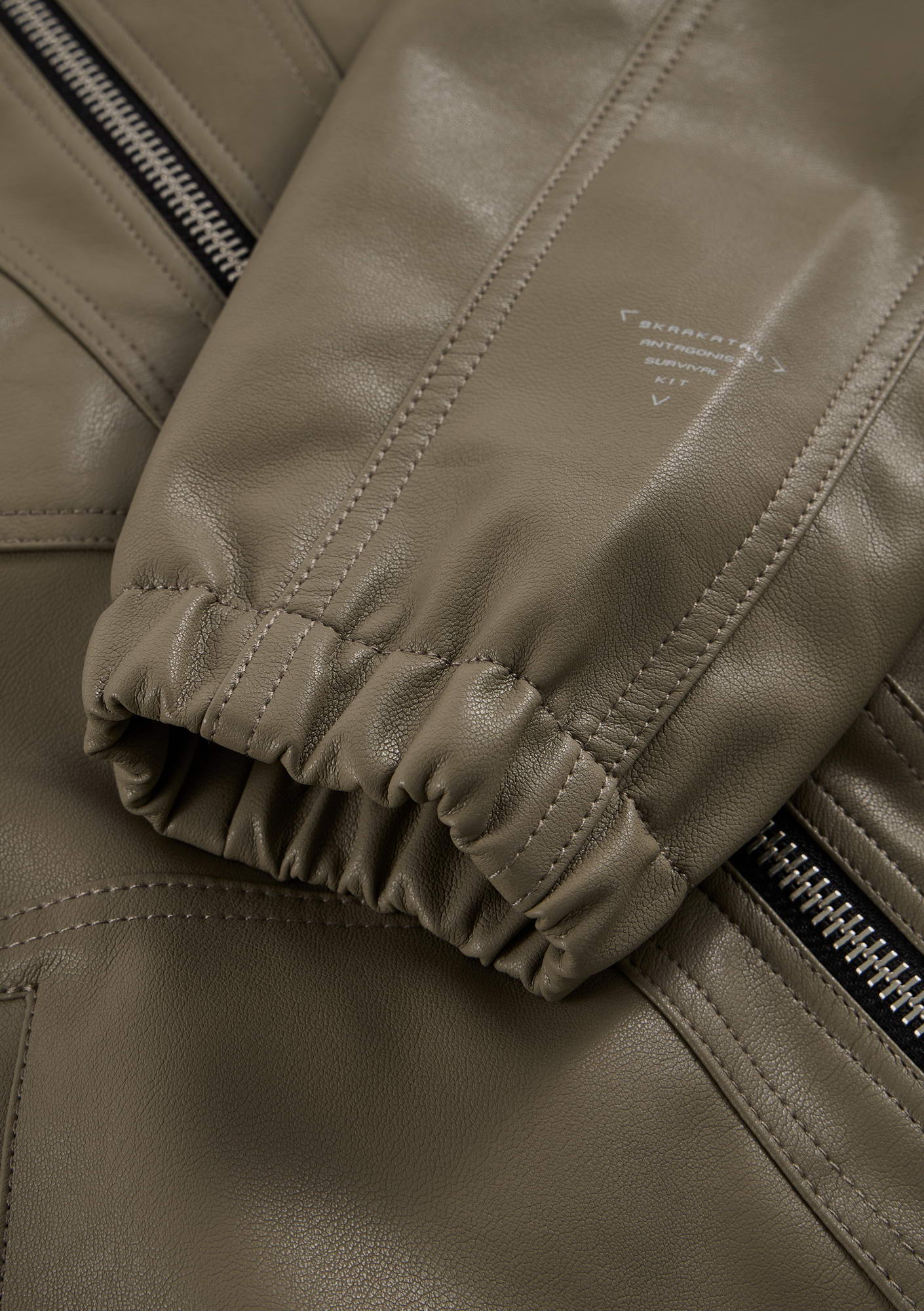 RUANG Faux Leather Bomber Jacket Qw519 - Image 41