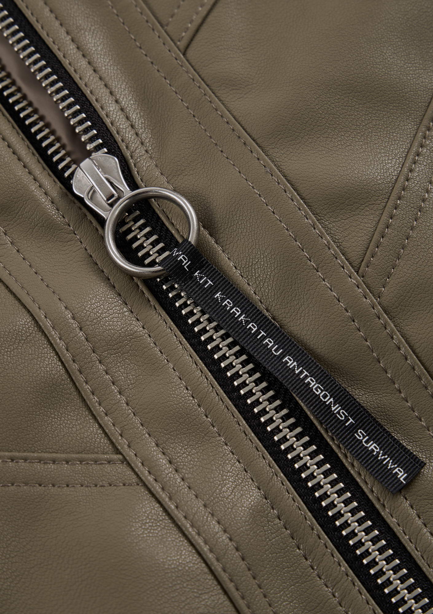 RUANG Faux Leather Bomber Jacket Qw519 - Image 43