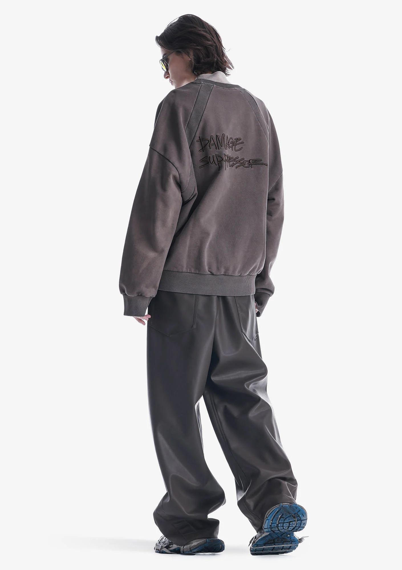 VANT Faux Leather Wide Pants Rw222 - Image 20