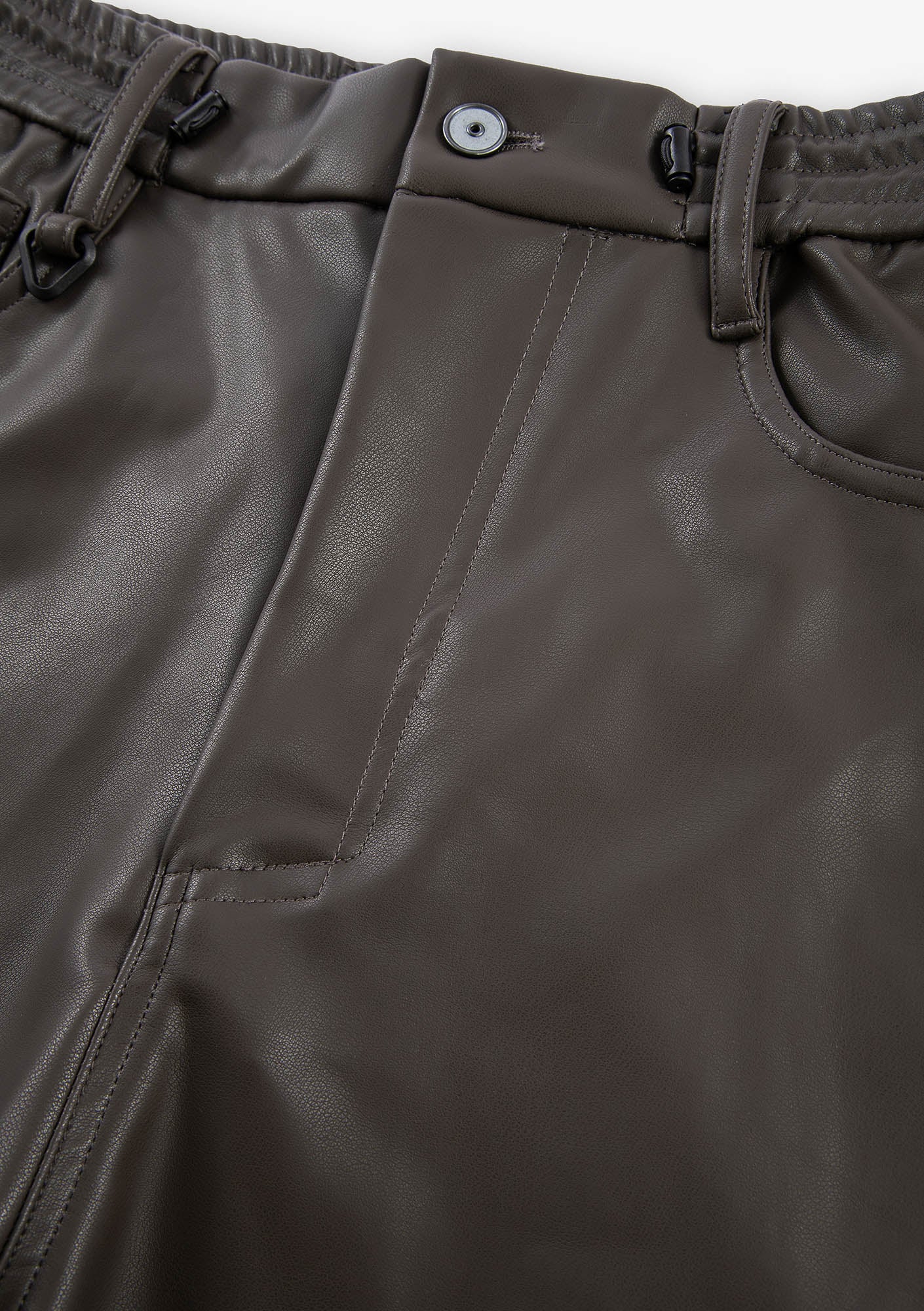 VANT Faux Leather Wide Pants Rw222 - Image 22