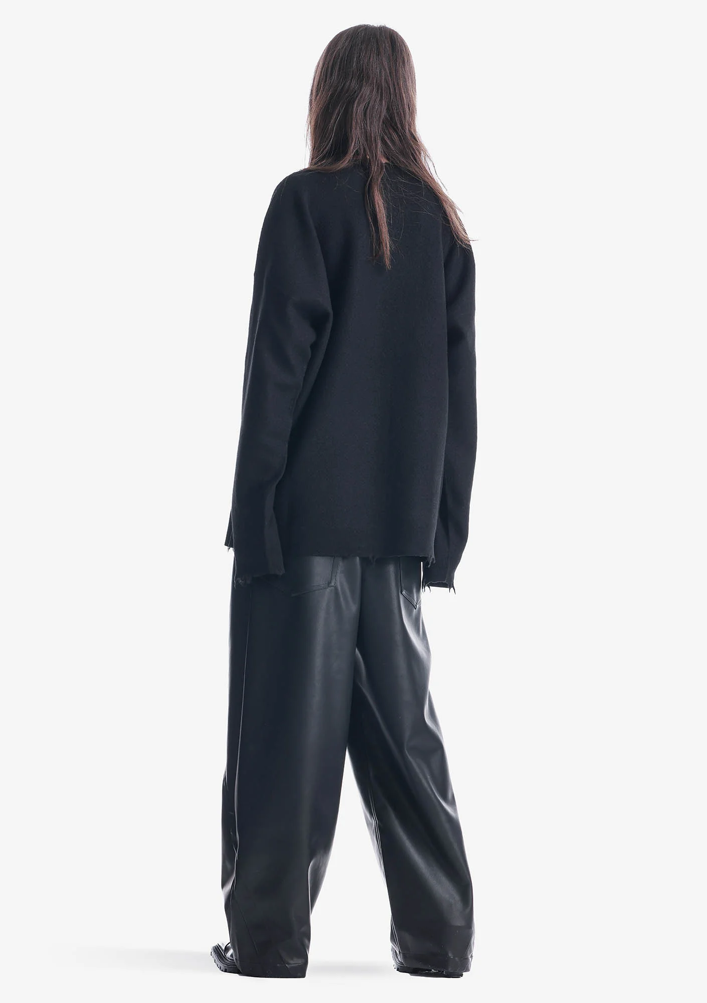 VANT Faux Leather Wide Pants Rw222 - Image 5