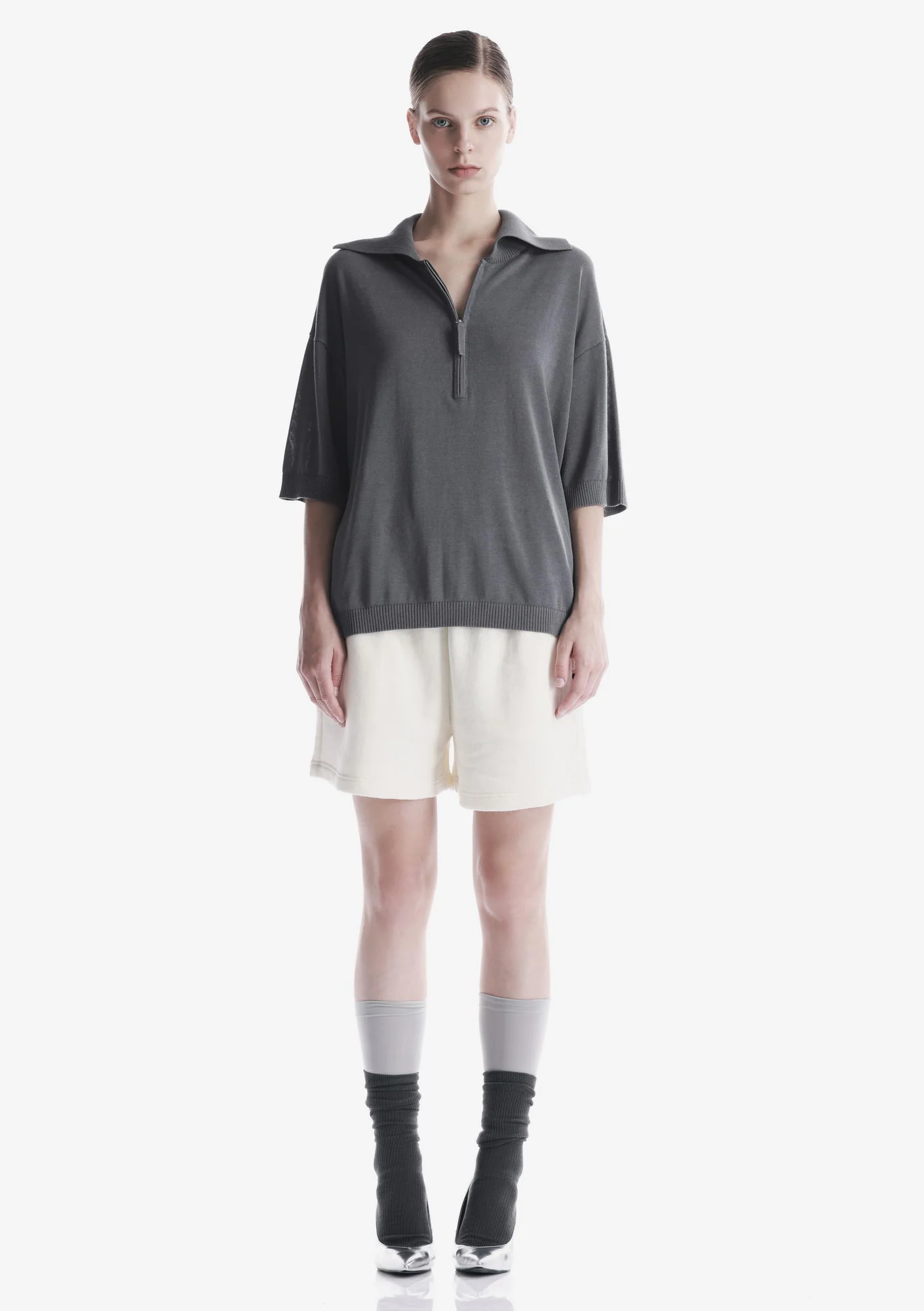 THETA Half-Zippered Polo Shirt Sw45
