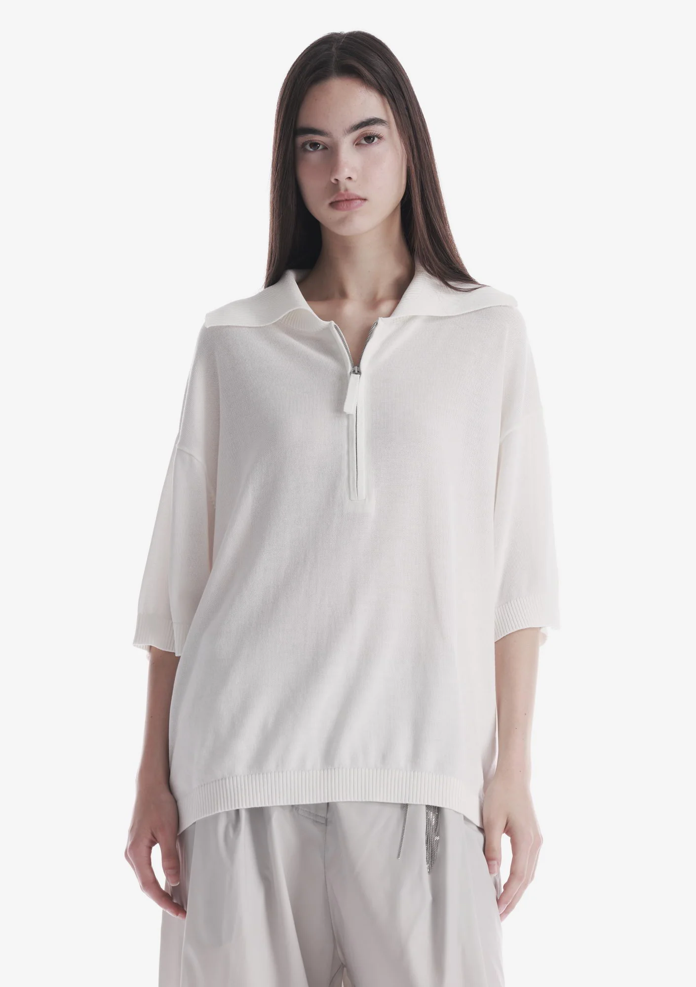 THETA Half-Zippered Polo Shirt Sw45 - Image 19