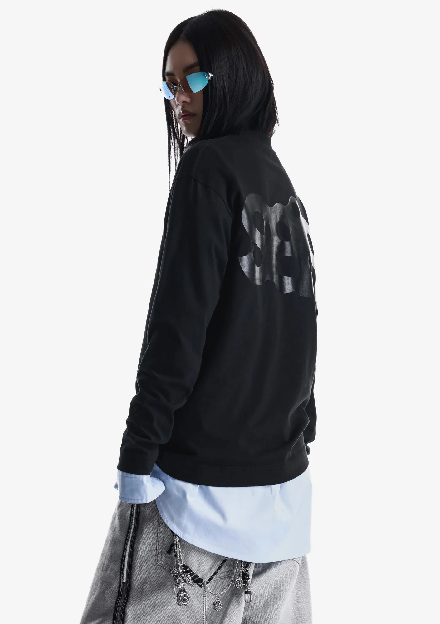 Tonal Logo Longsleeve T-Shirt Tu125 - Image 10