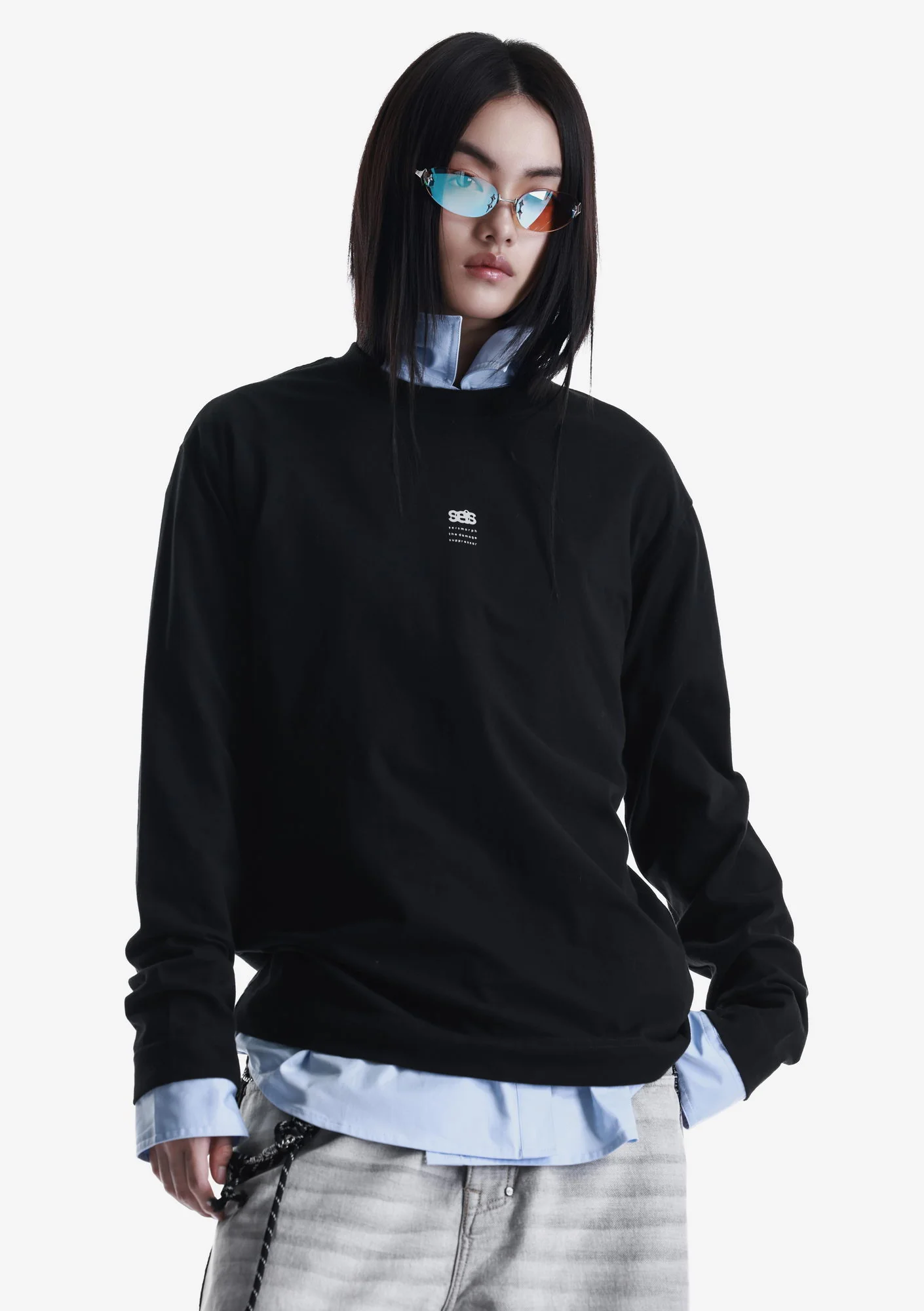 Tonal Logo Longsleeve T-Shirt Tu125 - Image 9