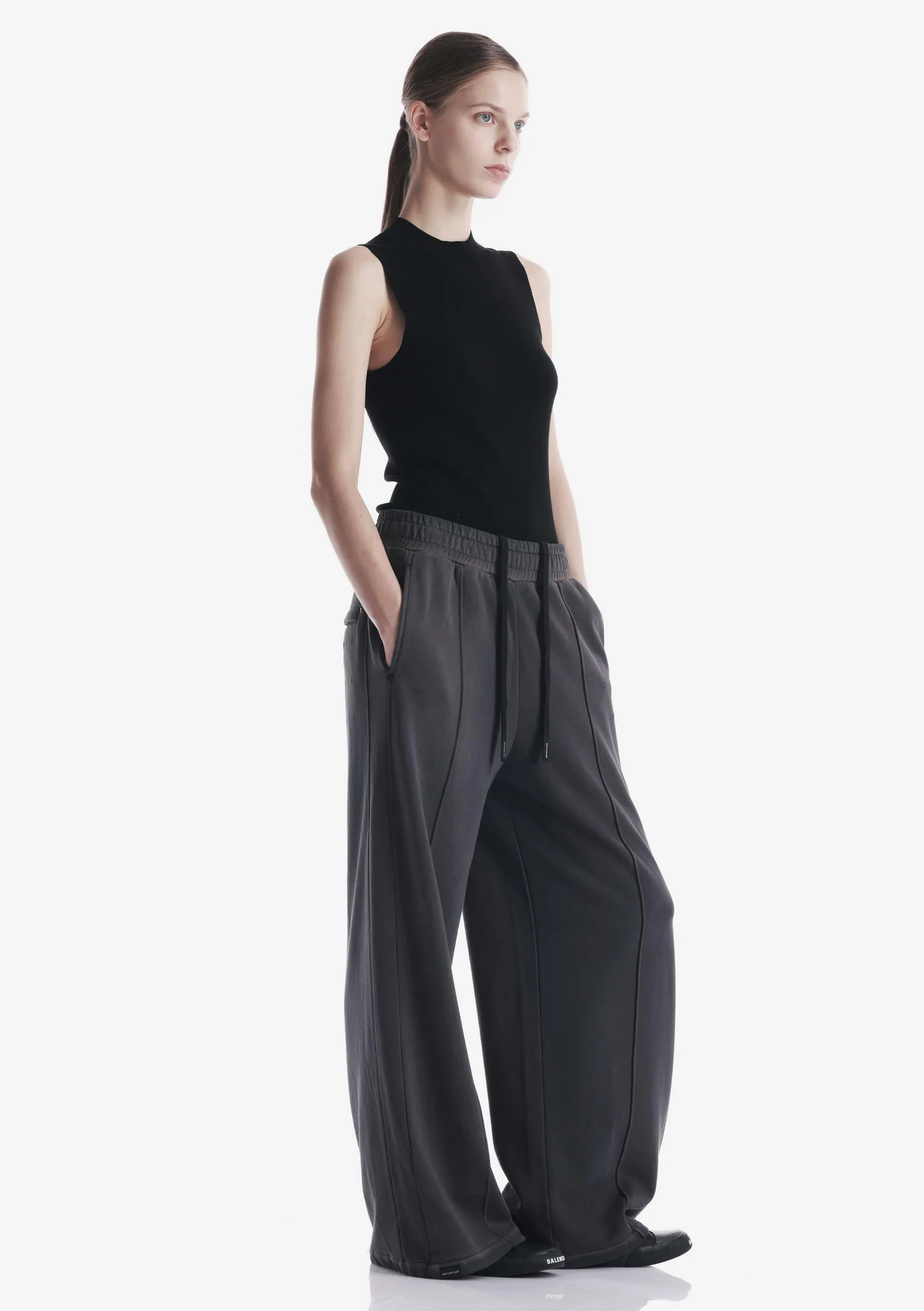 FRISSON Wide Jersey Pants Ru227 - Image 8